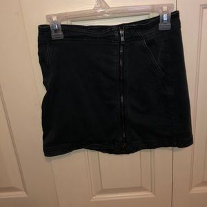 american eagle super stretch x black denim skirt